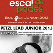 Belgische Jeugdkampioenschappen Boulder en Lead op 2 en 9 maart
